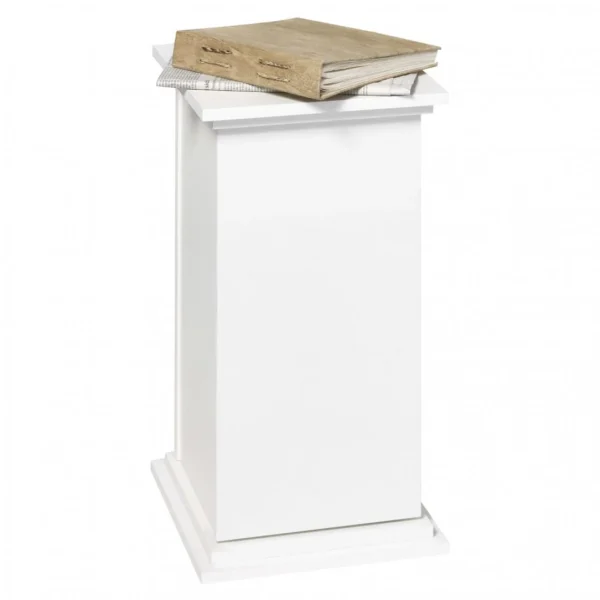 FMD Table D’appoint Avec Porte 57,4 Cm Blanc 4