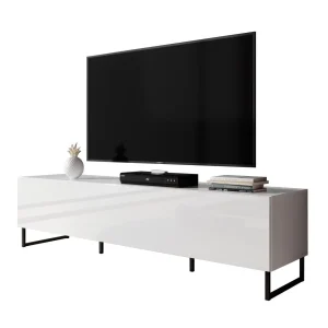 FURNIX Meuble Tv / Banc Tv Avec Pieds En Métal Zibo 160 Cm Style Mode… 7