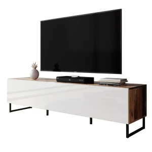 FURNIX Meuble Tv / Banc Tv Avec Pieds En Métal Zibo 160 Cm Style Mode… 7