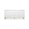 BUT Buffet Au Design Scandinave Pour Salon Avec 2 Portes Et 3 Tiroirs Vide 5