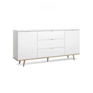 BUT Buffet Au Design Scandinave Pour Salon Avec 2 Portes Et 3 Tiroirs Vide 11