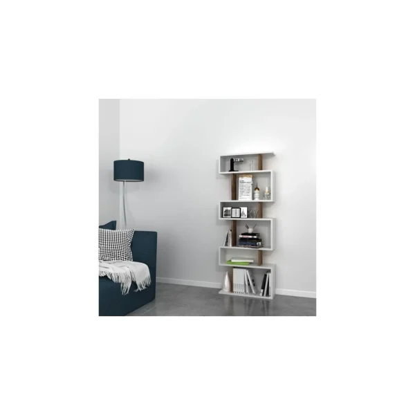 HOMEMANIA Bibliothèque Tablero Avec Étagères, Meuble De Rangement -… 1