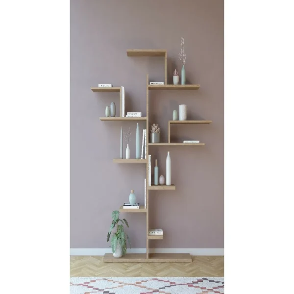 HOMEMANIA Bibliothèque Tree – Etagère – Avec étagères – Mur, Burea… 1