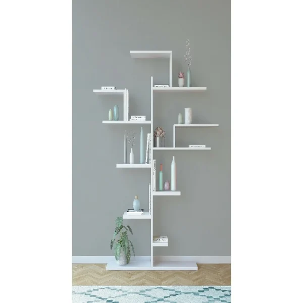 HOMEMANIA Bibliothèque Tree – Etagère – Avec étagères – Pour Mur, … 1