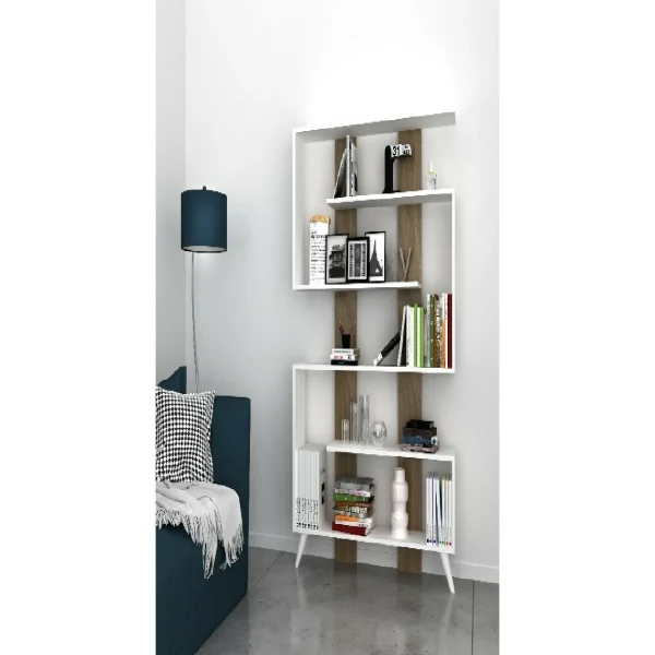 HOMEMANIA Jane Bibliothèque – Étagère, Armoire – Avec étagères – … 1