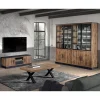 Altobuy JENNA – Ensemble Table Basse + Meuble TV + Bibliothèque 8 Portes 16