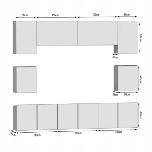 Hucoco KLARI | Ensemble Meubles TV | Unité Murale Style Moderne | Largeur 30… 7