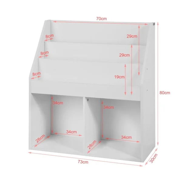 SoBuy® KMB01-W Bibliothèque Étagère à Livres Étagère De Rangeme… 5