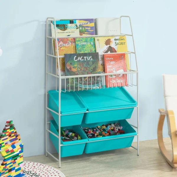 SoBuy® KMB07-B Bibliothèque + Coffre De Rangement Coffre à Jouets ?… 1