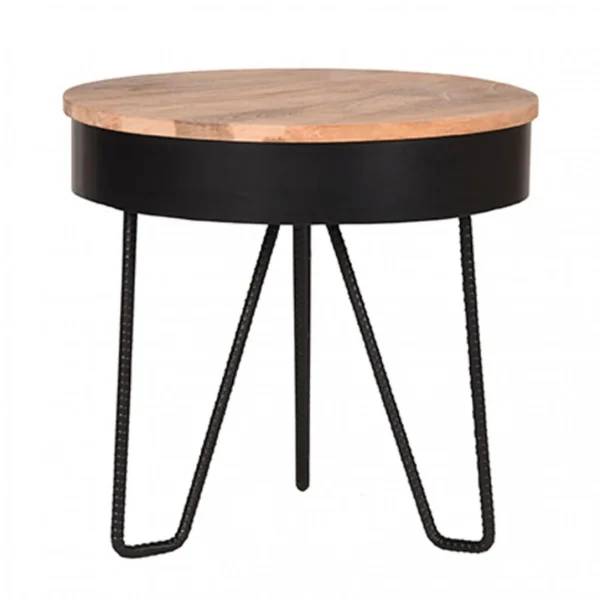 LABEL51 Table D’angle Saran 44x44x43 Cm Bois/Noir 1