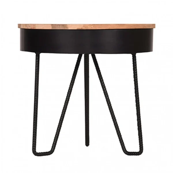 LABEL51 Table D’angle Saran 44x44x43 Cm Bois/Noir 5