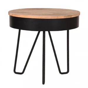 LABEL51 Table D’angle Saran 44x44x43 Cm Bois/Noir 15