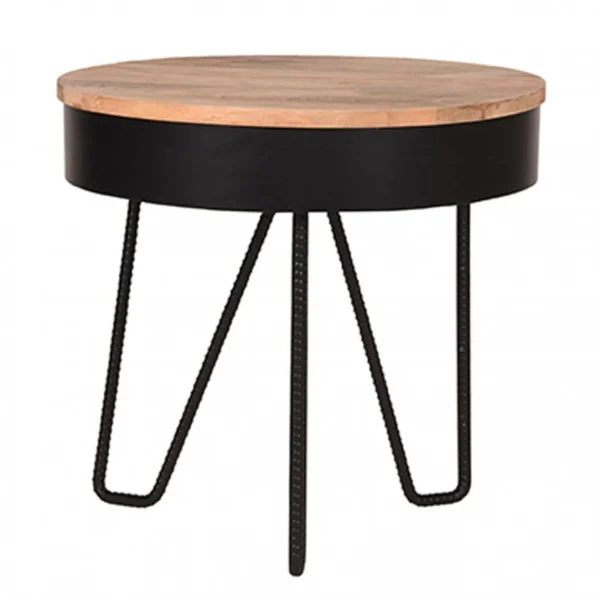 LABEL51 Table D’angle Saran 44x44x43 Cm Bois/Noir 6