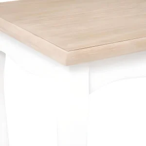 Pegane Lot De 2 Tables D’appoint Gigognes En Bois Coloris Blanc / Naturel 7