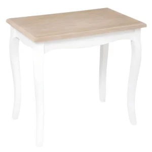 Pegane Lot De 2 Tables D’appoint Gigognes En Bois Coloris Blanc / Naturel 9