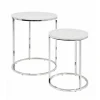 Paris Prix Lot De 2 Tables D’Appoint Zélie 40cm Blanc 14