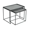 MES Lot De 2 Tables Gigognes 60 Et 45 Cm Gris Et Anthracite – VIDAL 19