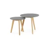 Declikdeco Lot De 2 Tables Gigognes Scandinaves Grises LOVON 7