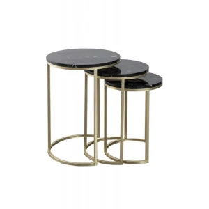 Paris Prix Lot De 3 Tables D’Appoint Design Tria 65cm Noir 9