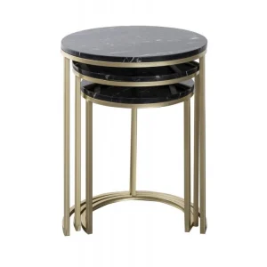 Paris Prix Lot De 3 Tables D’Appoint Design Tria 65cm Noir 11