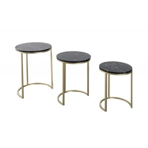 Paris Prix Lot De 3 Tables D’Appoint Design Tria 65cm Noir 13