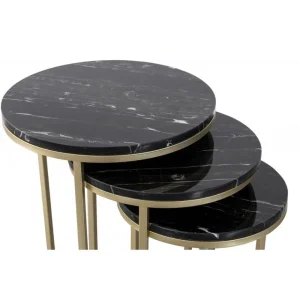 Paris Prix Lot De 3 Tables D’Appoint Design Tria 65cm Noir 15