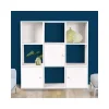 Idmarket Meuble De Rangement Cube 9 Cases Bois Blanc Avec 3 Portes 19