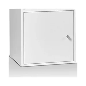 Idmarket Meuble De Rangement Cube 9 Cases Bois Blanc Avec 3 Portes 15