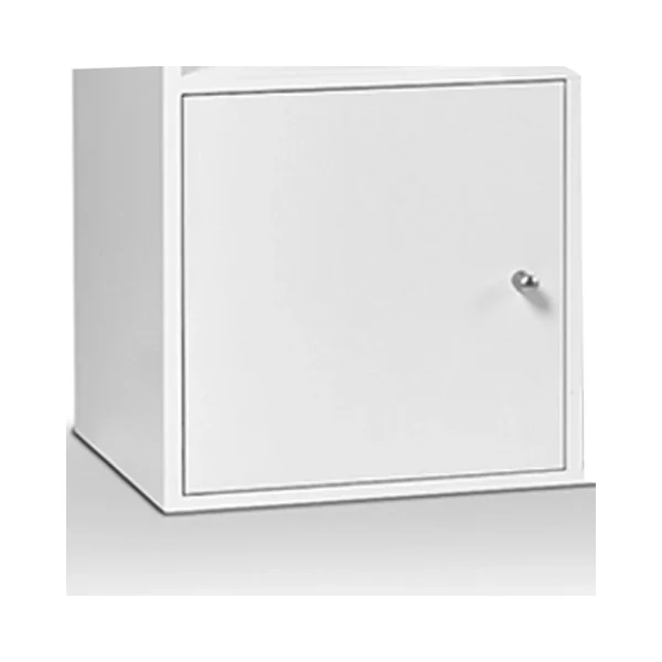 Idmarket Meuble De Rangement Cube 9 Cases Bois Blanc Avec 3 Portes 6