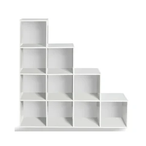 Idmarket Meuble Escalier 4 Niveaux Bois Blanc Fond Blanc 11