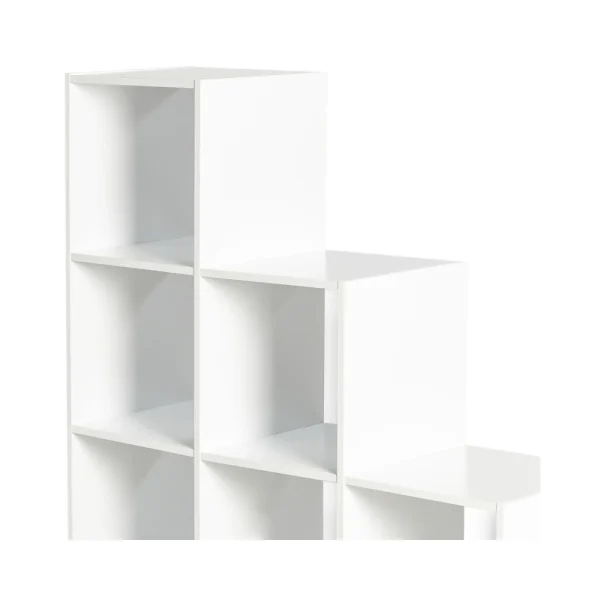 Idmarket Meuble Escalier 4 Niveaux Bois Blanc Fond Blanc 6