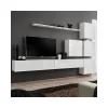 NOUVOMEUBLE Meuble TV Blanc Suspendu Design ROTELLO 3 14