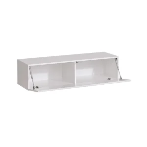 NOUVOMEUBLE Meuble TV Blanc Suspendu Design ROTELLO 3 11