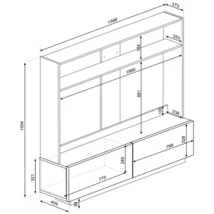 BUT Meuble TV 160 Cm CUBE Imitation Chêne 13