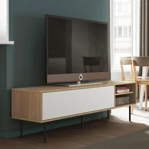 Meuble TV AMPERE – Chêne Naturel Et Blanc – TEMAHOME 7