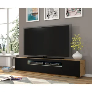 Bim Furniture Meuble TV Bas Universel AURA 200 Cm à Suspendre Ou à Poser Chêne Ar… 13