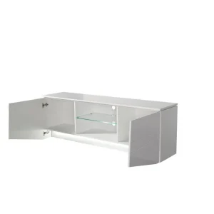 BUT Meuble TV Blanc 168,5cm CADIZ 11