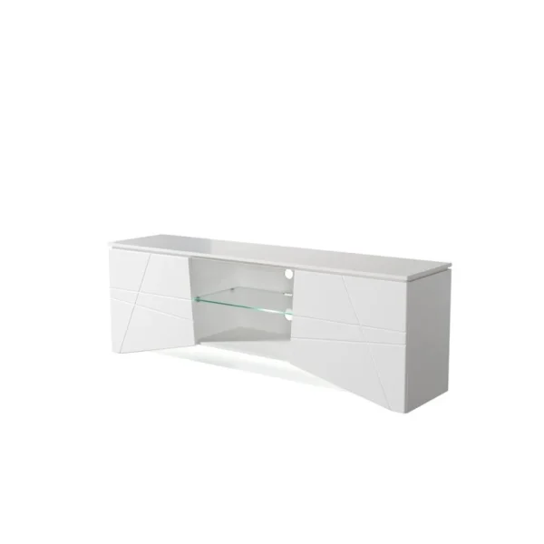 BUT Meuble TV Blanc 168,5cm CADIZ 5