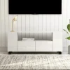 Chunhelife Meuble TV Blanc Brillant 120 X 35 X 43 Cm Aggloméré 19