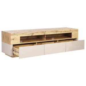 Beliani Meuble TV Bois Clair Et Beige ANTONIO 10