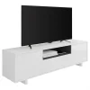 Usinestreet Meuble TV ARTHUR 3 Portes Et 1 Niche L150cm – Blanc / Gris 16