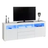 Meuble TV L.180 CM MODERN LIVING Blanc Brillant Goal 14