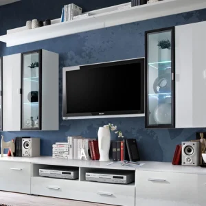 Ac-Deco Meuble TV Mural Design Iceland 300cm Blanc 13