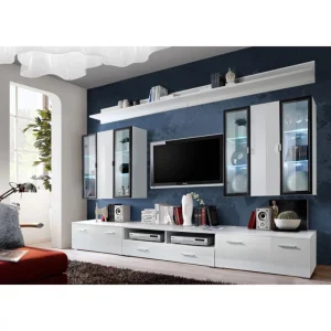 Ac-Deco Meuble TV Mural Design Iceland 300cm Blanc 15