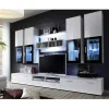 Ac-Deco Meuble TV Mural Design Lyra 300cm Blanc 17