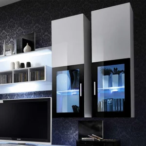 Ac-Deco Meuble TV Mural Design Lyra 300cm Blanc 9