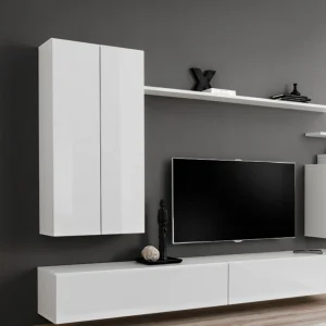 Ac-Deco Meuble TV Mural Design Switch II 270cm Blanc 8