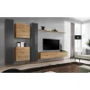 Ac-Deco Meuble TV Mural Design Switch VI 330cm Gris & Naturel 17