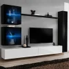 Ac-Deco Meuble TV Mural Design Switch XVIII 280cm Blanc & Noir 14