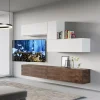 Itamoby Meuble TV Mural Suspendu Bois Blanc Salon Moderne A04 14